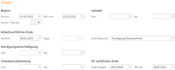 Untermenü "Zeiten", einstellen von verschiedenen Zeiten hier möglich. cpu-informatik.at