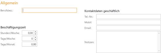 Einstellungen von Allgemeinen SV Daten des Dienstnehmers. cpu-informatik.at