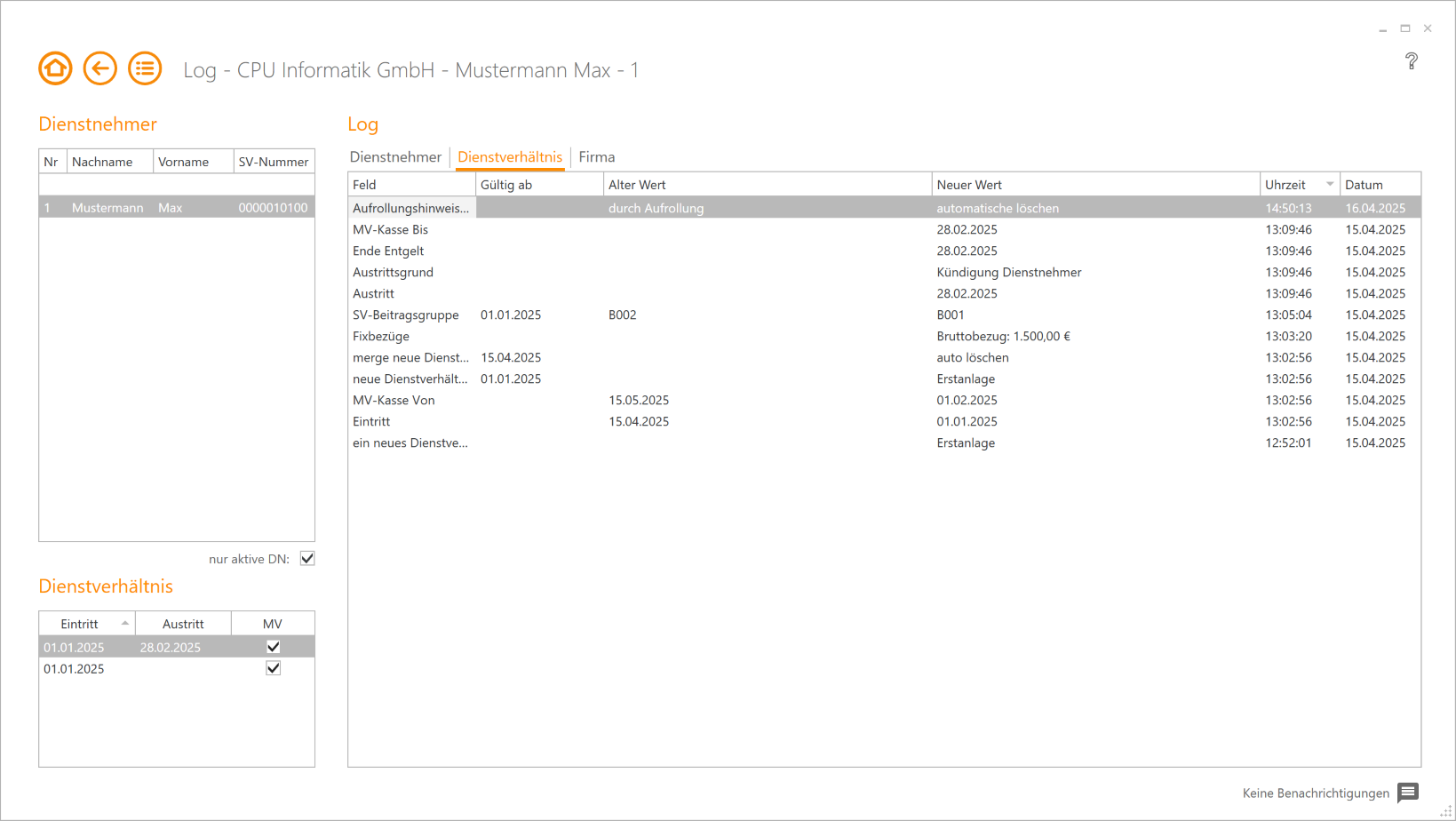 Log Dienstverhältnis cpu-informatik.at